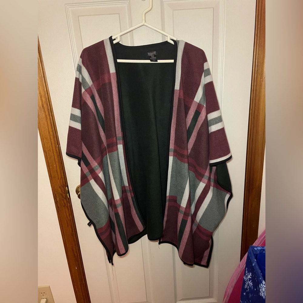 Serra Plaid Poncho Sweater